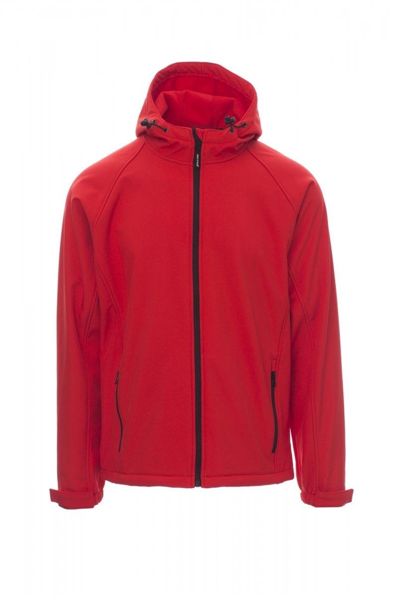 Giubbotto uomo in softshell impermeabile con cappuccio PAYPER Gale - XS-jjRosso