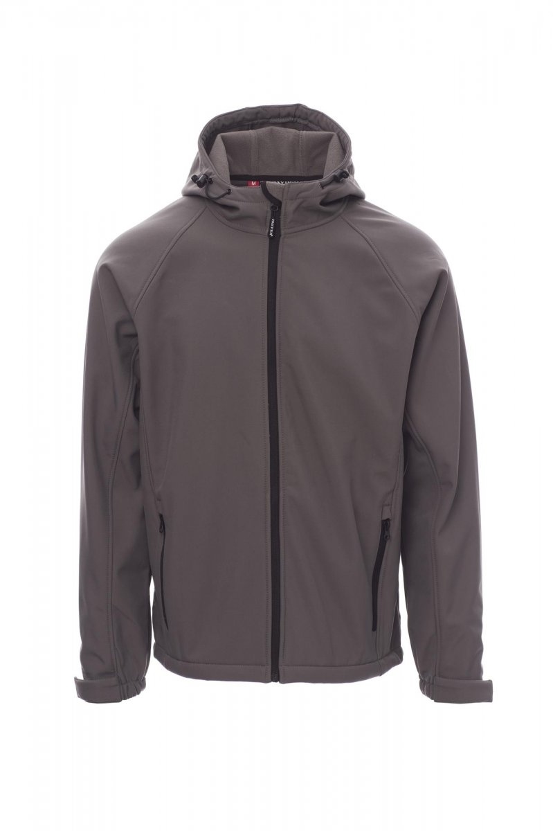 Giubbotto uomo in softshell impermeabile con cappuccio PAYPER Gale - XS-jjSteeljjGrey