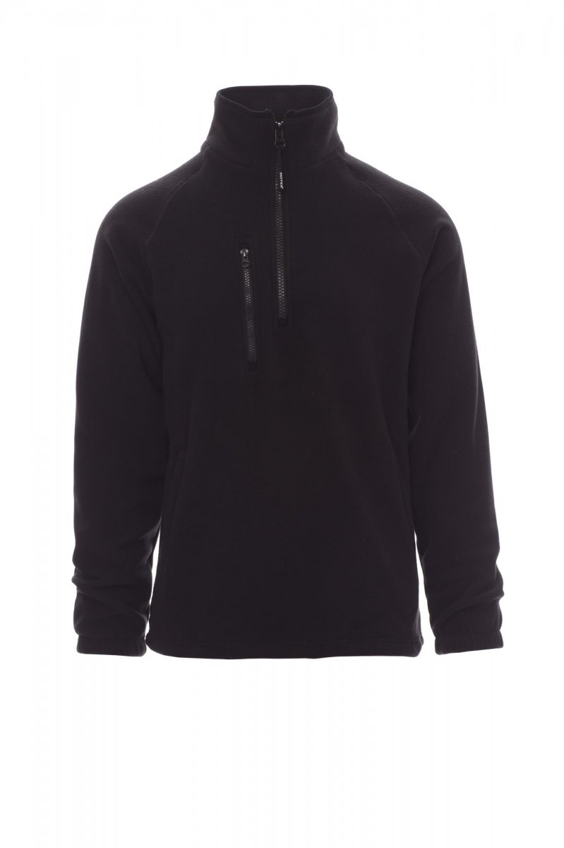 Felpa da uomo in pile 280gr Payper mezza zip - XS-jjNero