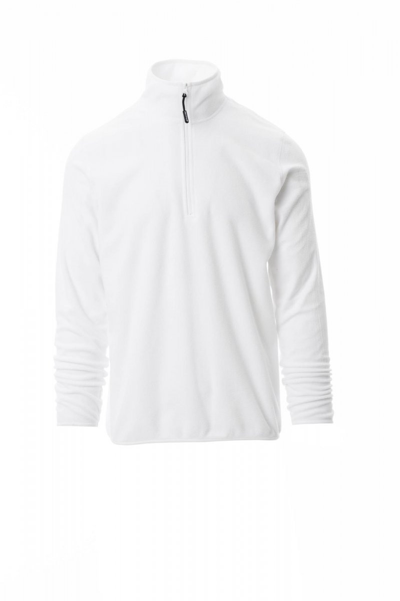 Felpa in pile leggera Unisex mezza zip PAYPER Soft+ - jjXS-Bianco