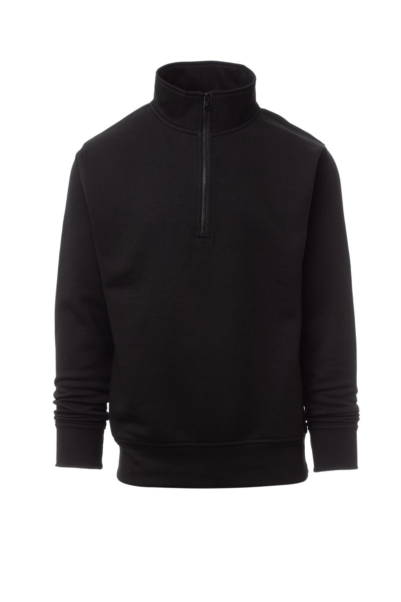Felpa da umo in pile con mezza zip Payper Carson - Nero-S
