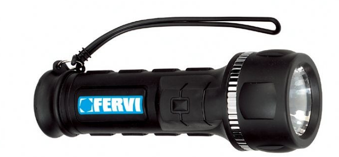 Torcia impermeabile a batteria portatile campeggio subacquea Fervi 0643/2