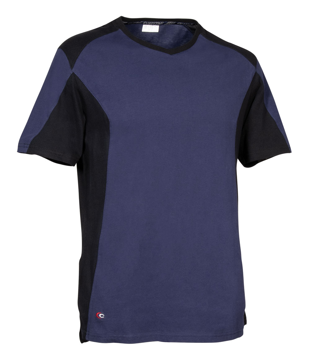 T-shirt da lavoro manica corta 100% Cotone Cofra Azagra Navy/Nero
